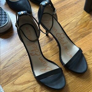 Sam Edelman Black Ankle Strap Heels
